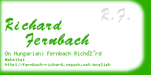 richard fernbach business card